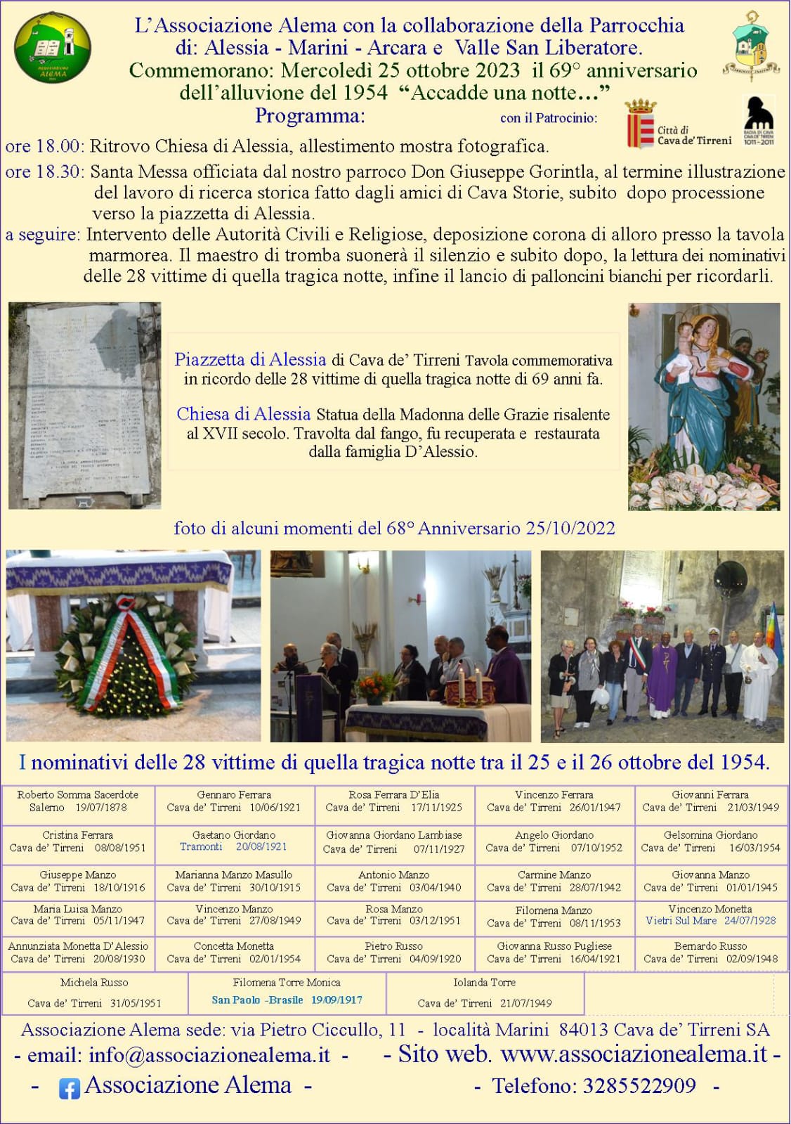 Domani Alla Frazione Alessia La Commemorazione Delle Vittime Dell